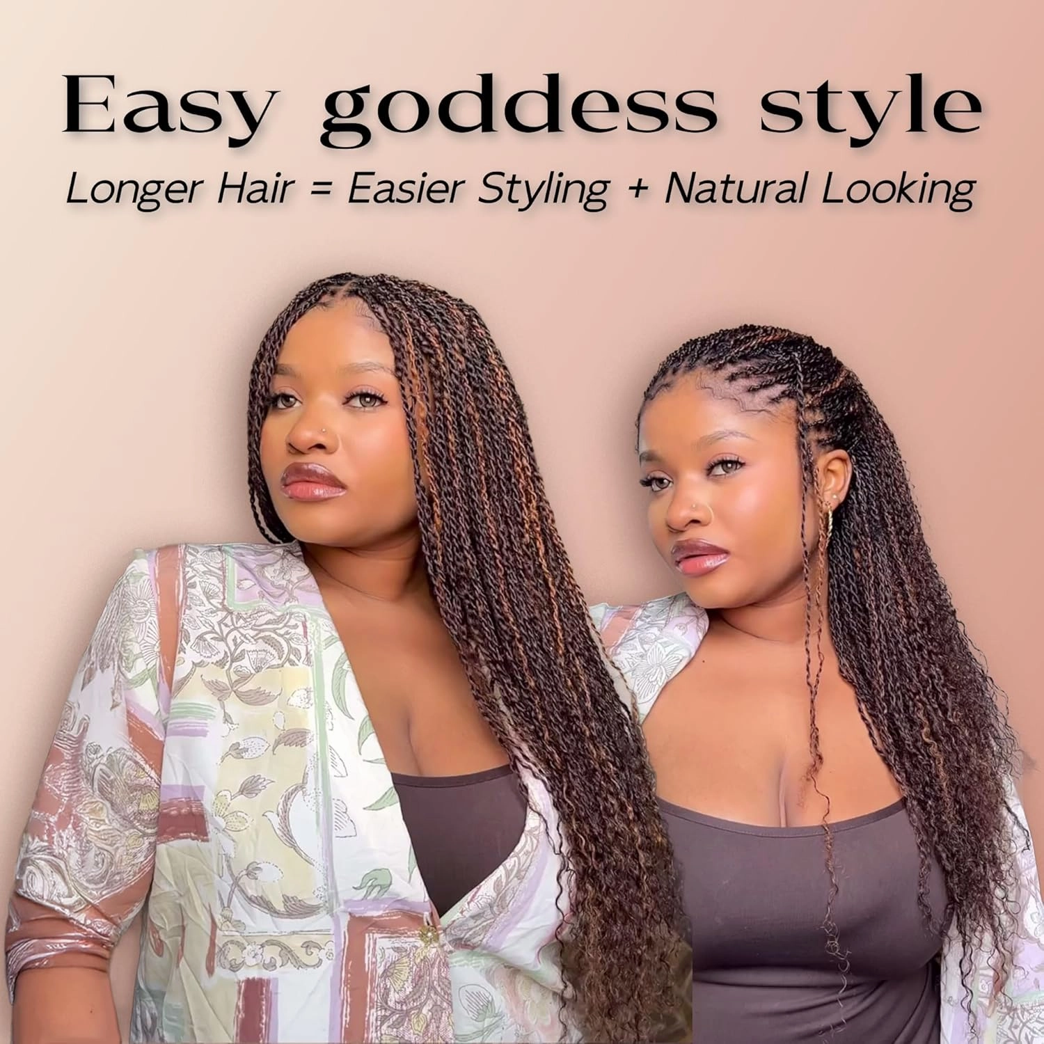 Afro Kinkys Bulk Human Hair, 18 Inch Soft 4C Afro Kinky-Curly Human Hair Bulk for Twist Dreadlocks Extensions Repair Locs #4 Dark Brown 50 Gram 1 Pack (4#, 18inch)