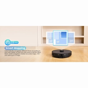 AIRROBO Robot Vacuum and Mop Combo, Self-Emptying, 60-Day Capacity, Home Mapping, Schedule, Wi-Fi/App/Alexa/Remote, 180mins Runtime, T20  Robotic Vacuum Cleaner for Pet, Hard Floors, Carpet