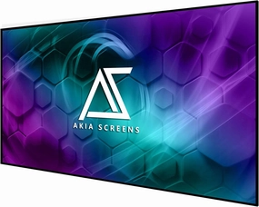 Akia Screens 100 inch Edge Free Fixed Frame Projector Screen 100" Diagonal 16:9 8K 4K Ultra HD 3D Ready CINEWHITE UHD-B Black Projection Screen for Indoor Movie Video Home Theater AK-NB100H1