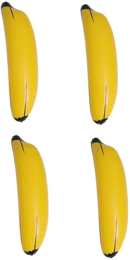 Alipis 4pcs Inflatable Banana Summer Pool Banana Toy Beach Pool Toys Fruit Decor Inflatable Jumbo Toy Inflatable Pool Game Inflatable Toys Pvc Aldult Baby Fake Banana