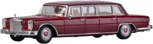 Alloy Resin Car Vehicle Model Fit for Mercedes-Benz Pullman Extended 1 64 Alloy Classic Car Model Collection Adult Toys Crafts Festive Deluxe Gift (Color : Red)