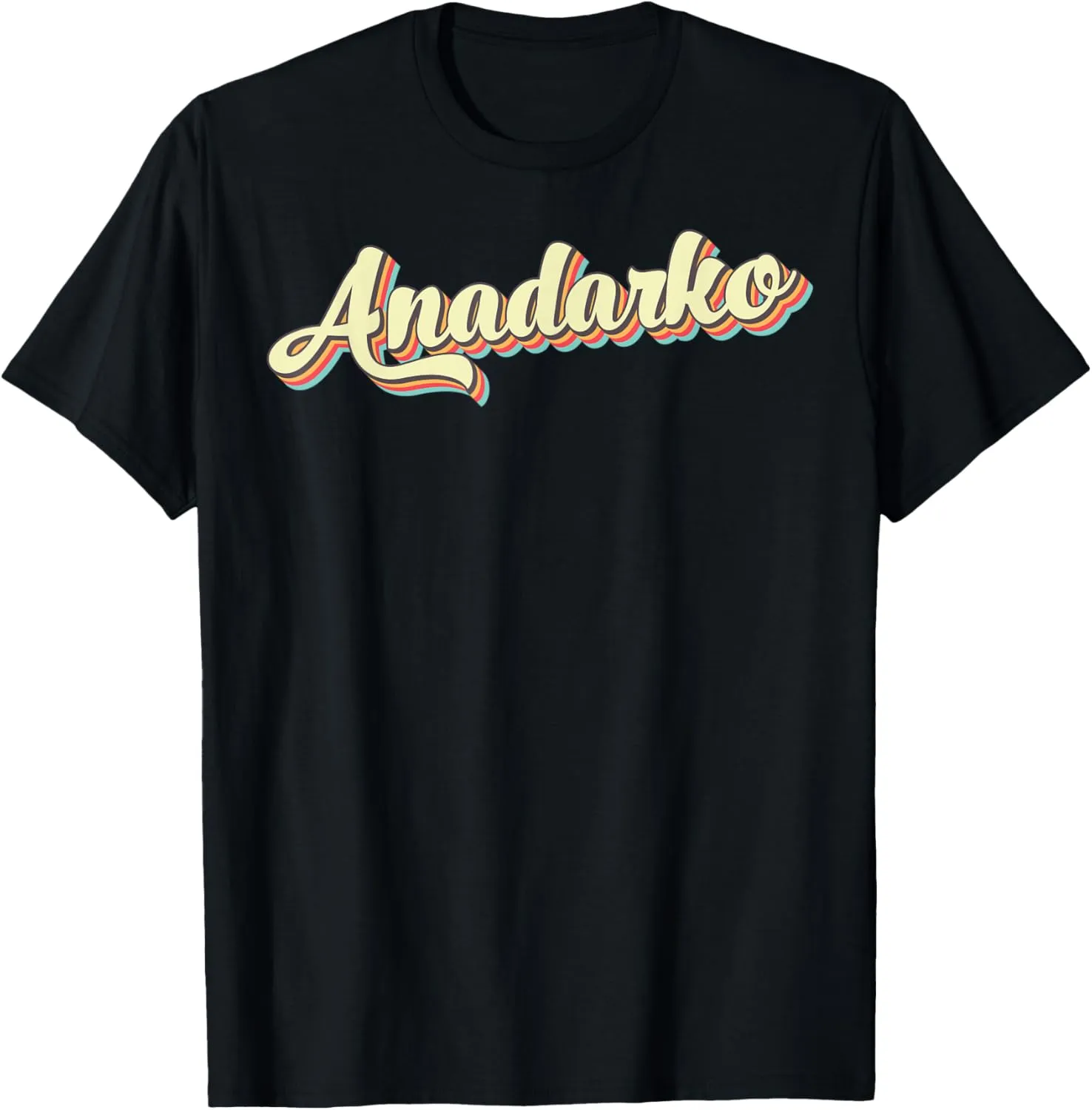 Anadarko TShirt Retro Art Baseball Font Vintage T-Shirt