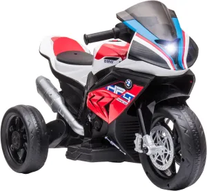 Aosom Licensed 6V Kids Ride on Motorcycle, Off-Road Battery Powered Three Wheels Dirtbike with USB, AUX, Music and Headlight for Toddler, Red
