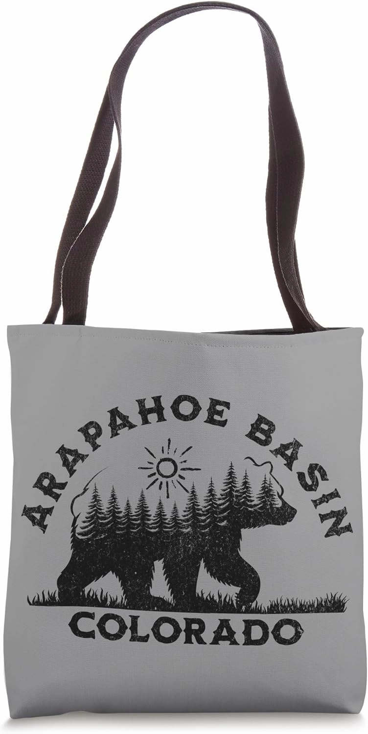 Arapahoe Basin Colorado Vacation Bear Forest Sun Tote Bag
