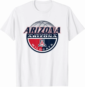 Arizona Wildcats Basketball Dunk White Officially Licensed T-Shirt