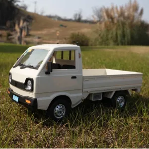 ARRIS WPL D12 1/10 RWD 2.4G Off Road RC Car Drift Climbing Truck Crawler with Brushed 260 Motor 1:10 Simulation RC Vehicles (White)