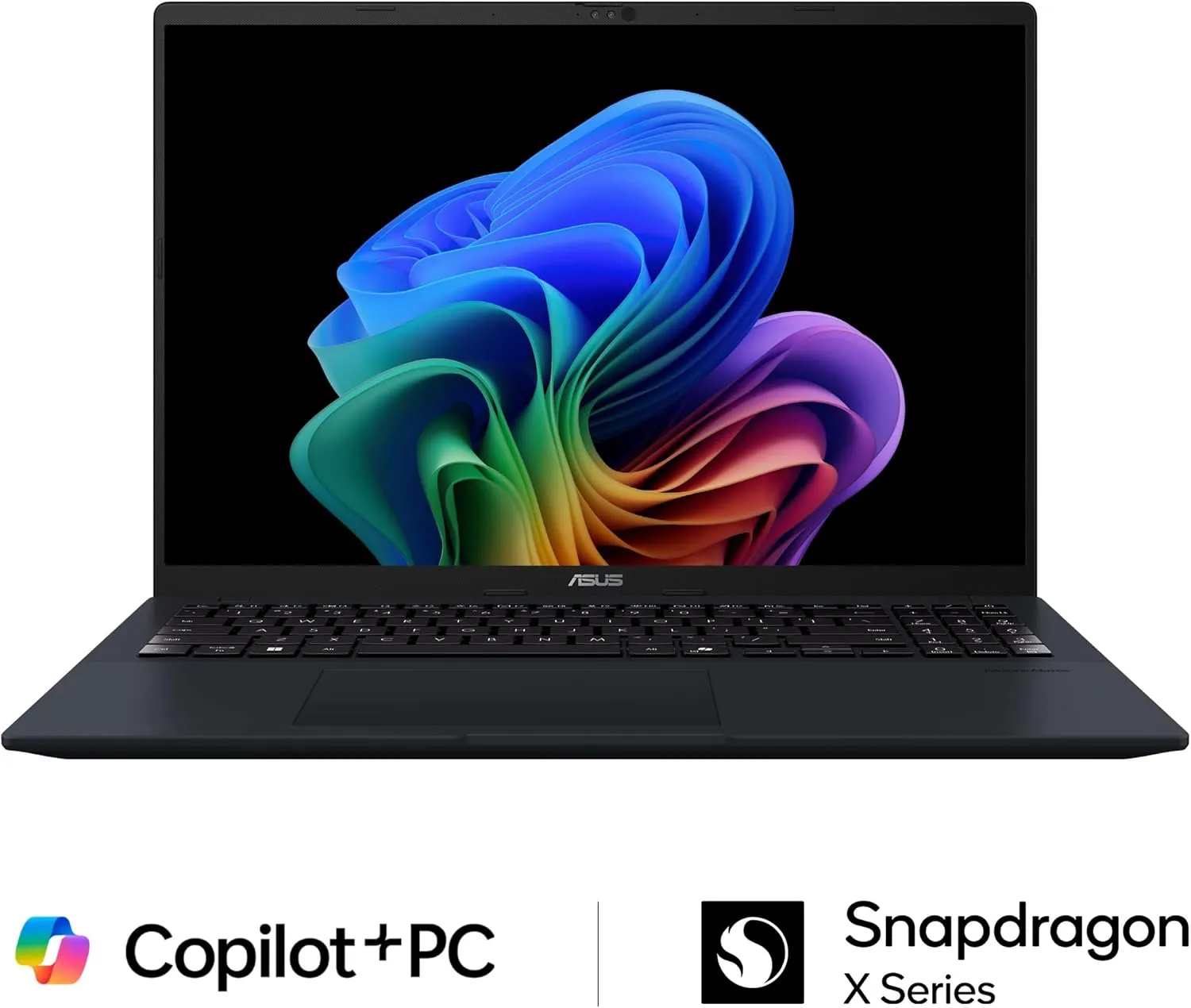 ASUS Vivobook 16 Laptop, 16” WUXGA 60Hz Display, Qualcomm Snapdragon X, Qualcomm Adreno GPU, 16GB RAM, 512GB SSD, Windows 11, Quiet Blue, X1607QA-DS54