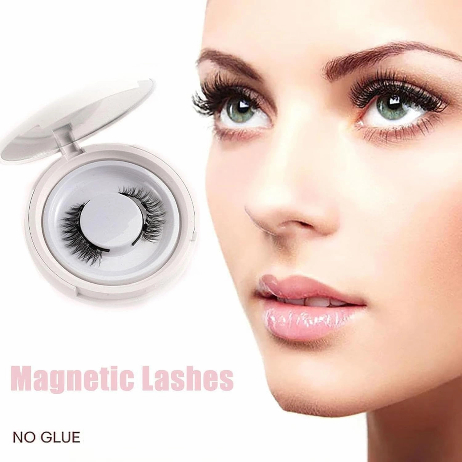 Atikisoi Magnetic Lashes, Atikisoi Reusable Magnetic Eyelashes False Eyelashes, MagneticEye Lashes with Applicator, MagneticLashes Natural Look, No Glue Needed Easy to Wear and Remove (Fuller)