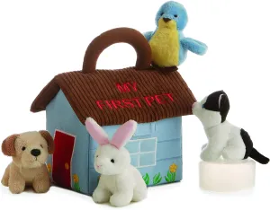 Aurora® Engaging Baby Talk™ My First Pet II™ Baby Stuffed Animal - Sensory Delight - Interactive Learning - Multicolor 6 Inches