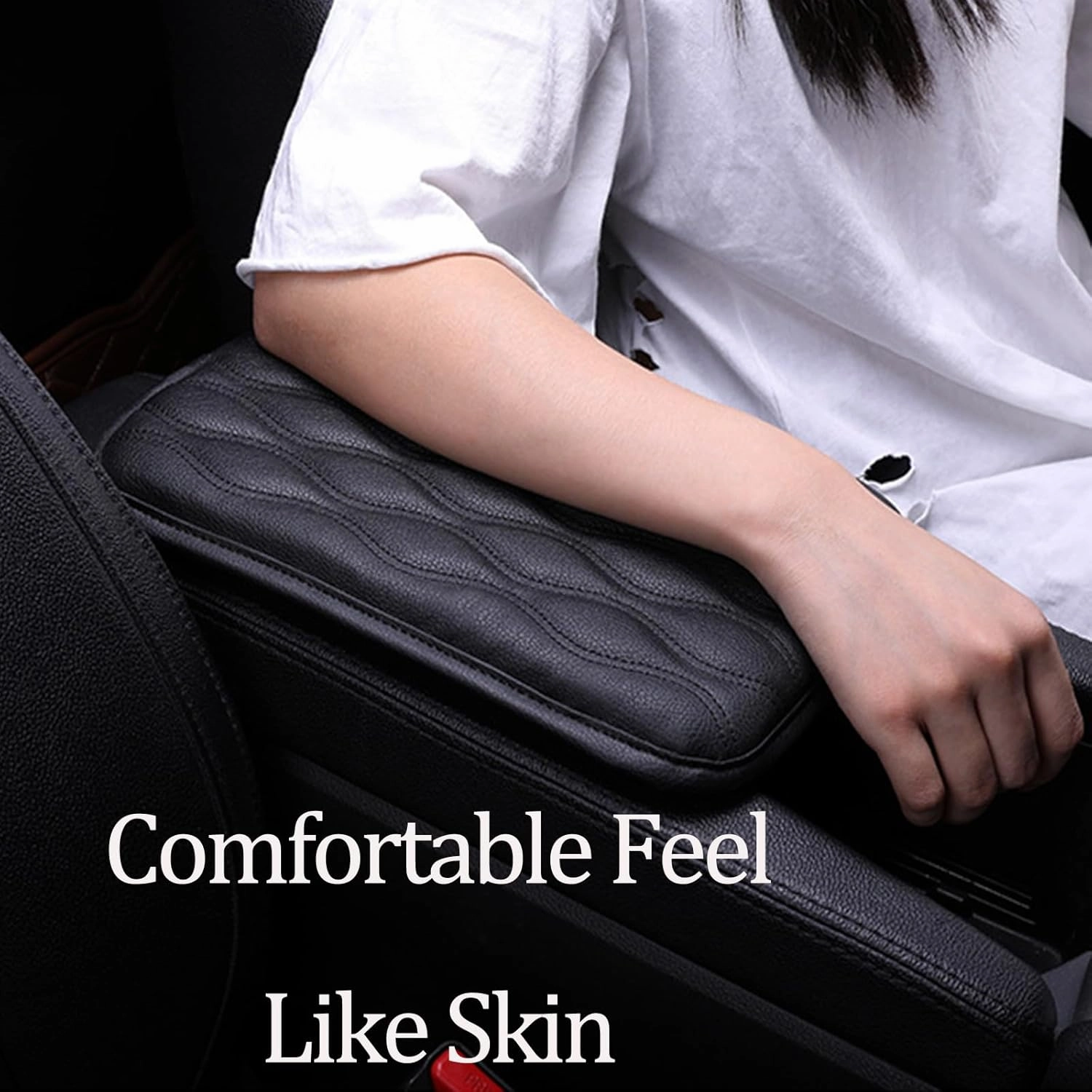 Automobile Armrest Covers for Ligier JS50/JS60/Myli/Pulse 4/Be Sun/Be Two/OptiMax/X-Pro/X-Too, Center Console Armrest Box Booster Cushion, Auto Console Pad, Interior Accessories,D-Red