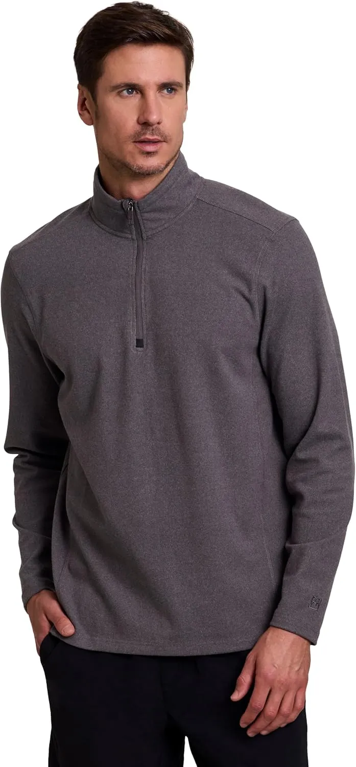 Avalanche Men's 1/4 Zip Sweatshirt, Lightweight Partial Zip Mock Neck Long Sleeve Top Soft Mini Corduroy Pullover for Hiking