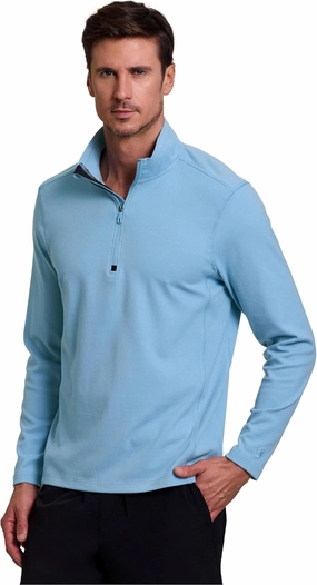 Avalanche Men's 1/4 Zip Sweatshirt, Lightweight Partial Zip Mock Neck Long Sleeve Top Soft Mini Corduroy Pullover for Hiking