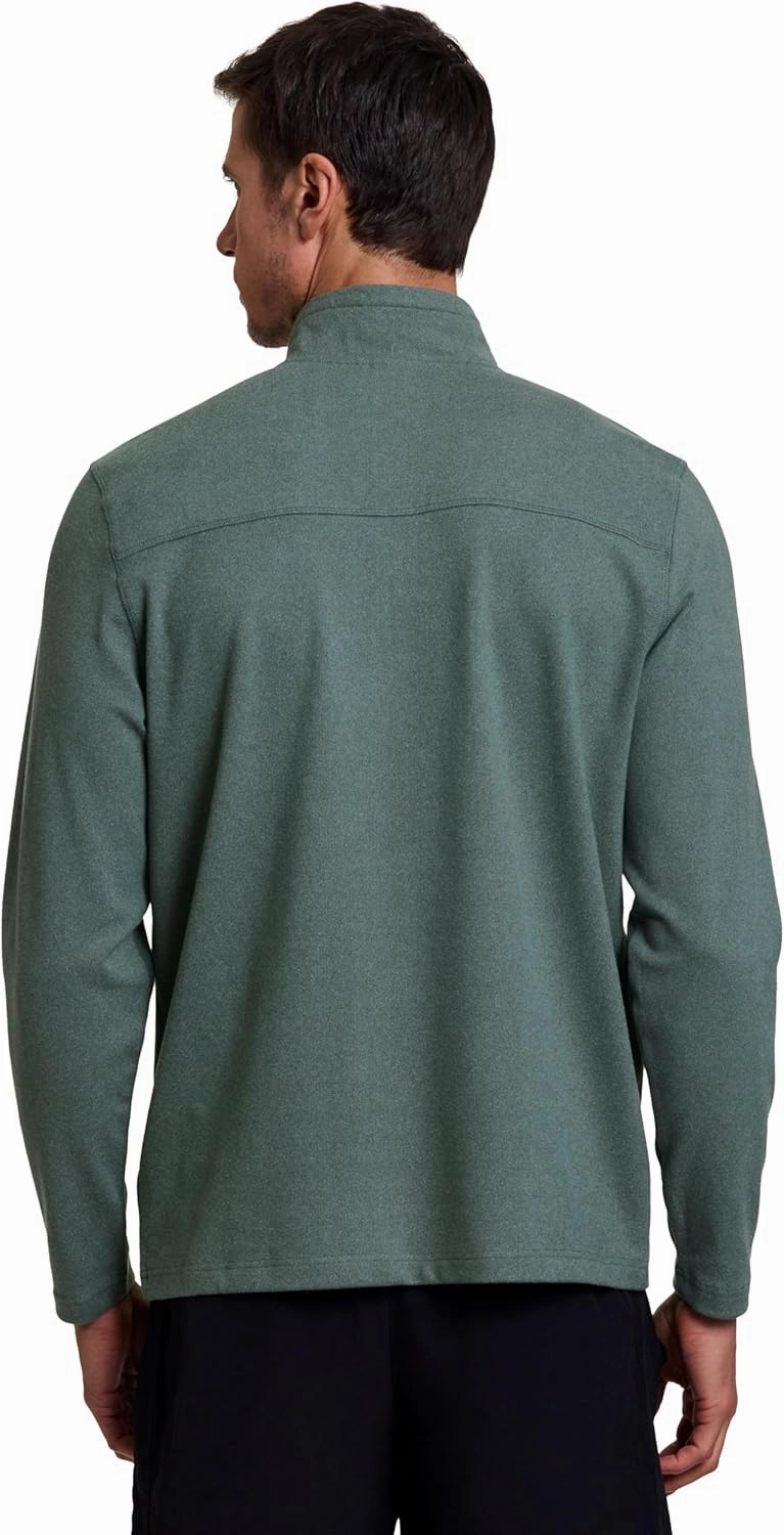 Avalanche Men's 1/4 Zip Sweatshirt, Lightweight Partial Zip Mock Neck Long Sleeve Top Soft Mini Corduroy Pullover for Hiking