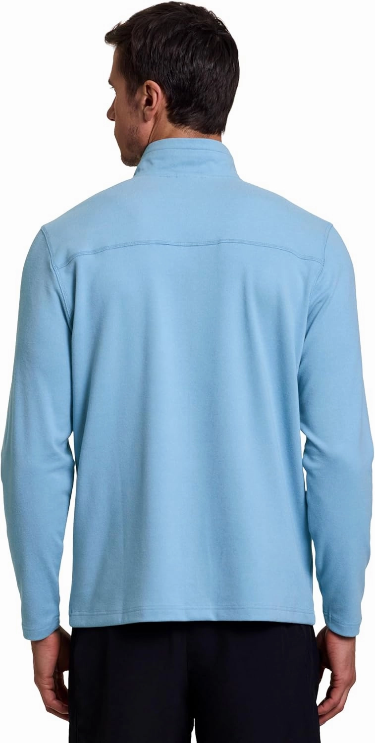 Avalanche Men's 1/4 Zip Sweatshirt, Lightweight Partial Zip Mock Neck Long Sleeve Top Soft Mini Corduroy Pullover for Hiking