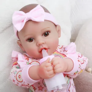 Baby Dolls, 18 inches Large Realistic Cute Soft Body Baby Doll Real Life Baby Dolls Girl, with Bottles & Pacifier, Diapers and Bibs, Gift Idea for Ages 3 