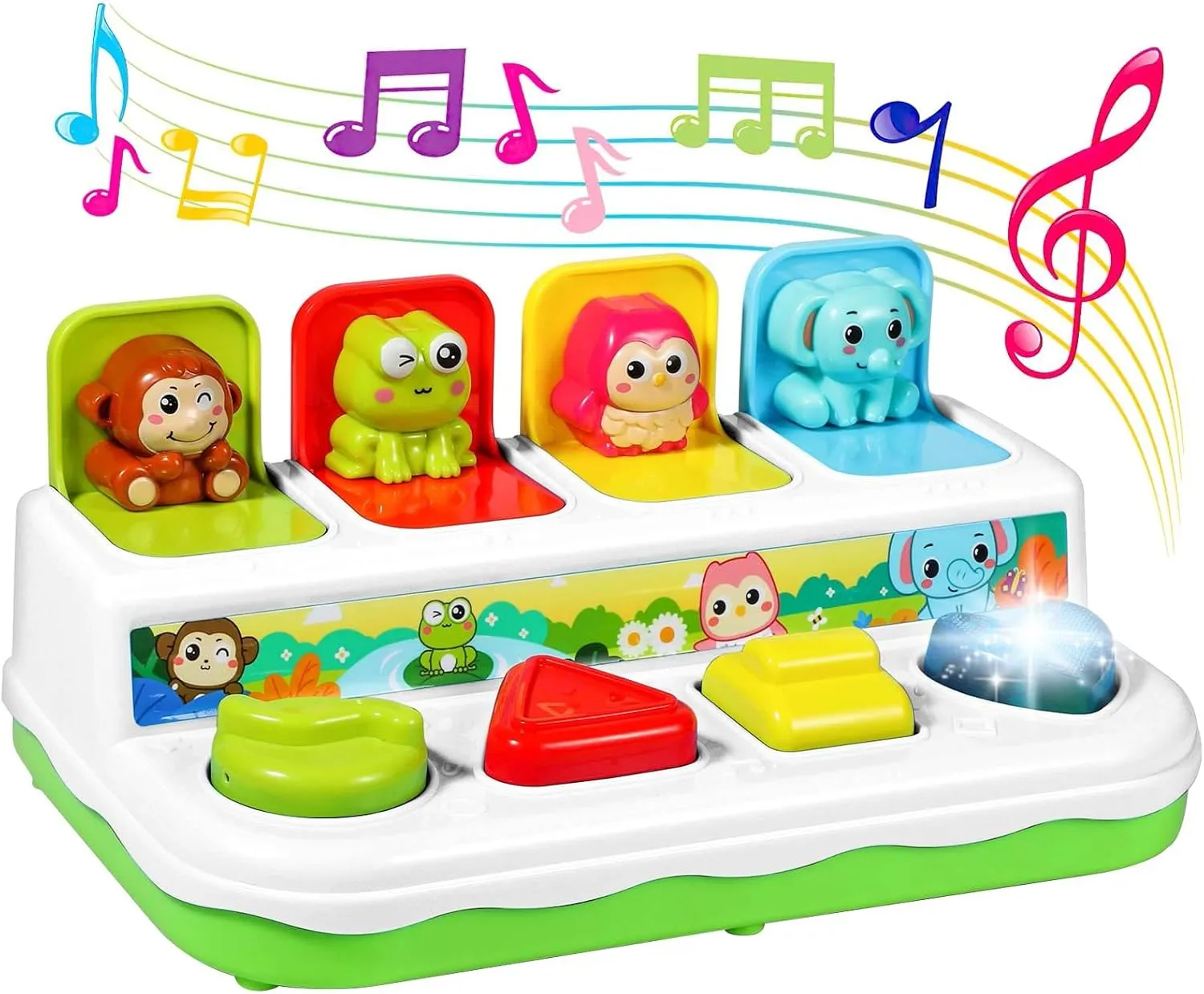 Baby Toys 6 to 18 Months, Preschool Early Learning Cause and Effect Interactive Infant Toys, Light Musical Pop Up Toys for Kids Toddlers 1-3 Years Old Boys Girls Gifts