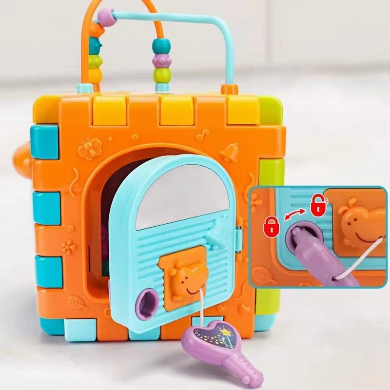 Baby 6 in 1 Busy Learners Activity Cube Piano Toy with Sounds (1.5-4 Years)