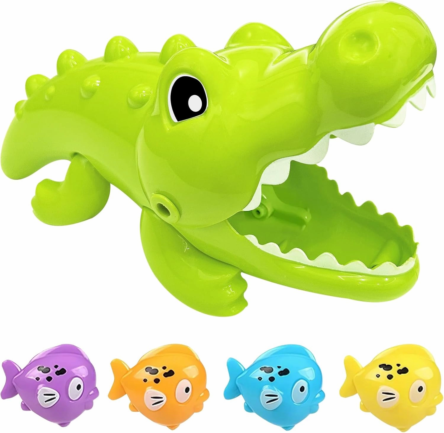 Baby Bath Toy Crocodile and Small Fish for Infant Baby Age 3  Years Old Toddlers Boys Girls, BPA Free, Kids Shower Gifts