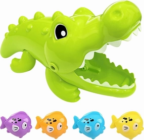 Baby Bath Toy Crocodile and Small Fish for Infant Baby Age 3  Years Old Toddlers Boys Girls, BPA Free, Kids Shower Gifts