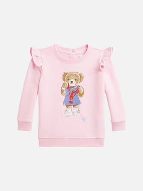 Baby Girls Bear Sweatshirt in Pink
