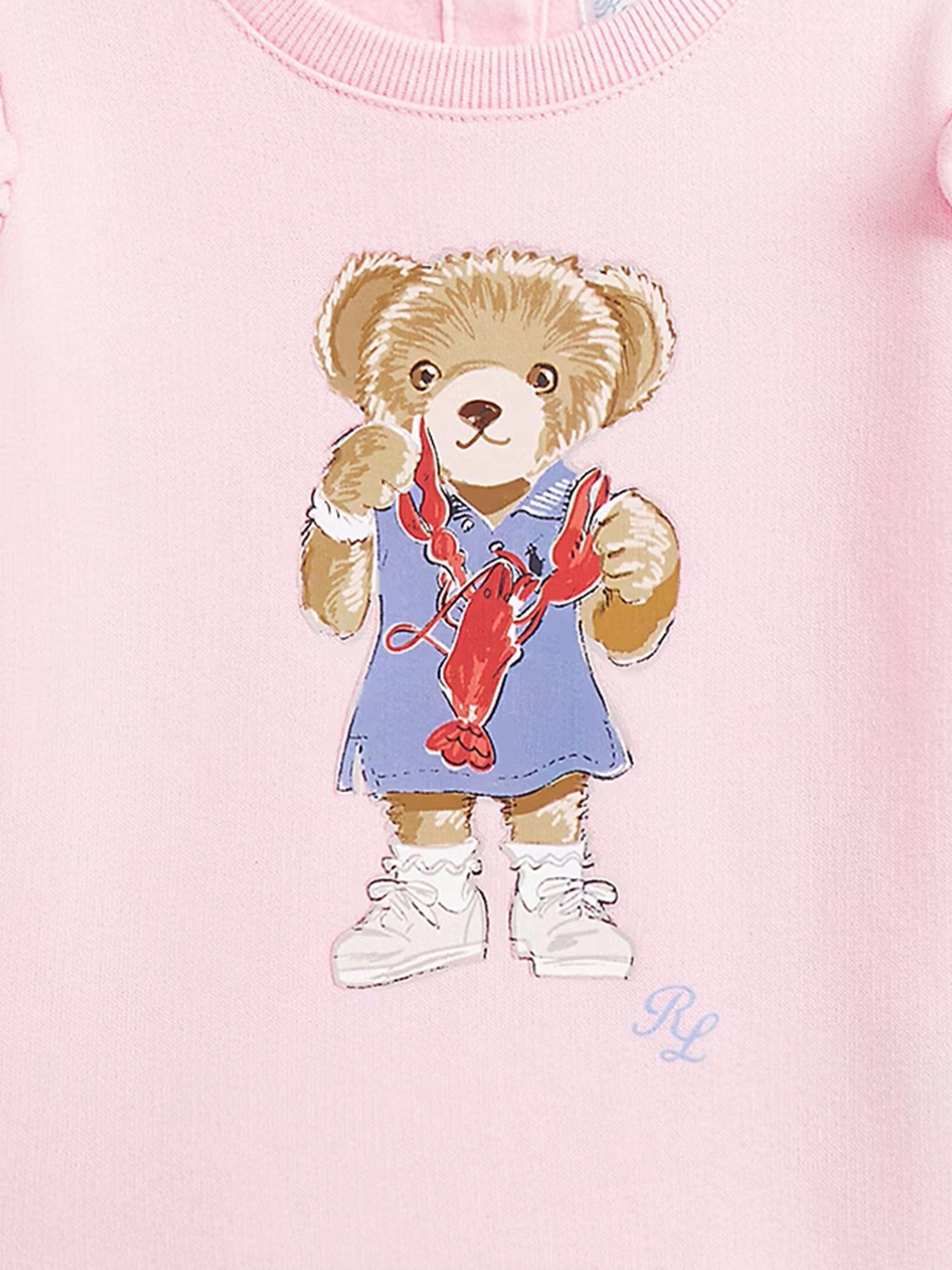 Baby Girls Bear Sweatshirt in Pink