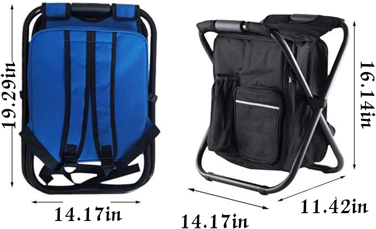 Backpack Chair Foldable Camping Fishing Stool with Cooler Insulated Bags Portable Lightweight Stool Fishing Cooler Stool for Hiking,Outdoor Sketching-Camouflage Color
