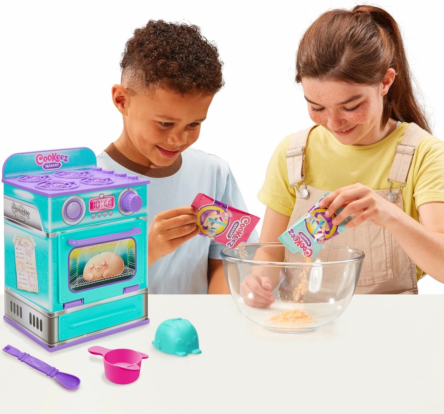 Baked Treatz Oven Playset – Interactive Bake & Reveal Toy Oven with Mystery Warm Scented Plush (Barky Bun, Ciacatta Bake, or Wheatney Bunny), Mixing Tools, Dough, & Accessories, 5 