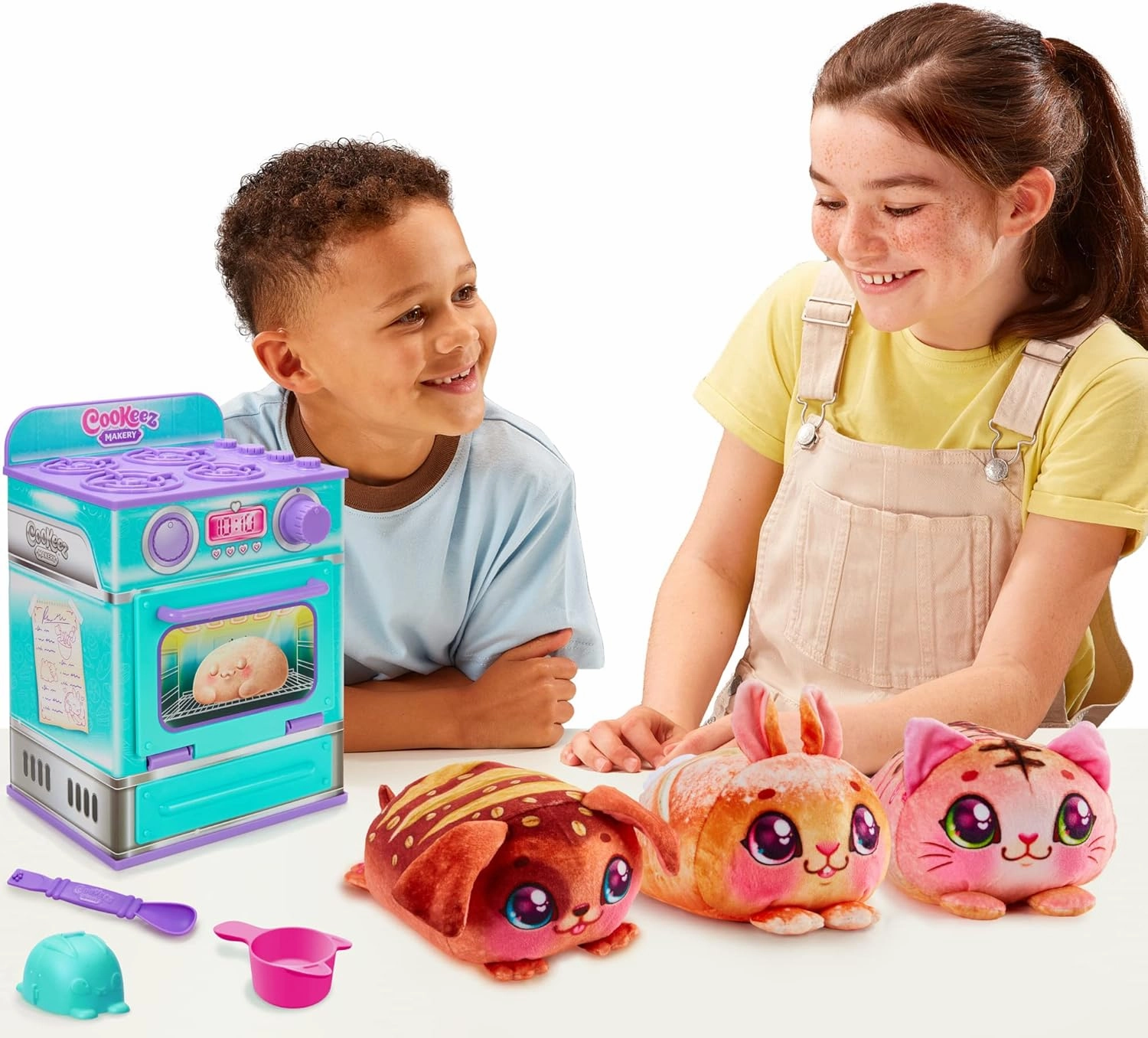 Baked Treatz Oven Playset – Interactive Bake & Reveal Toy Oven with Mystery Warm Scented Plush (Barky Bun, Ciacatta Bake, or Wheatney Bunny), Mixing Tools, Dough, & Accessories, 5 