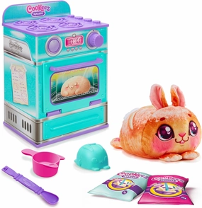 Baked Treatz Oven Playset – Interactive Bake & Reveal Toy Oven with Mystery Warm Scented Plush (Barky Bun, Ciacatta Bake, or Wheatney Bunny), Mixing Tools, Dough, & Accessories, 5 