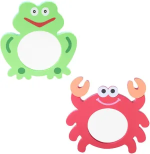balacoo 2pcs Mirror Bath Toy Set in Frog Shape Interactive Baby Bath Toys Kids Shower Toys Shower Bathtub Toy for Fun Bath Time