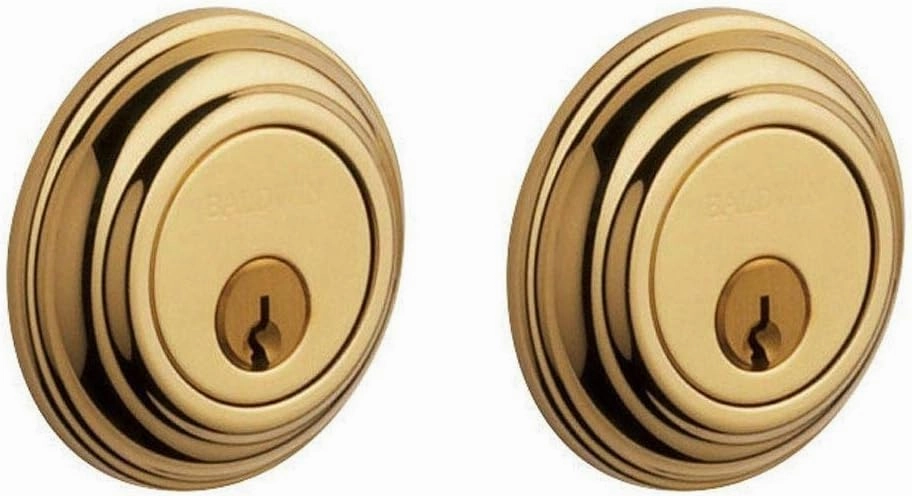 Baldwin Estate 8232.003 Low Profile Traditional Double Cylinder Deadbolt in Polished Brass