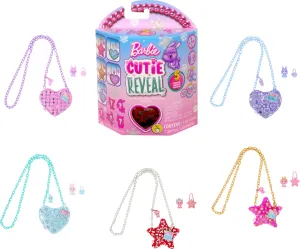 Barbie Cutie Reveal Accessories, Purse with 5 Surprises Including Reversible Fur & Color-Change Pet, Sized for Fashion Dolls (Styles May Vary)