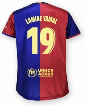 Barcelona FC Jersey. Barcelona Home Shirt 24/25 LAMINE YAMAL#. 100% Polyester. Classic fit. Official Barça.