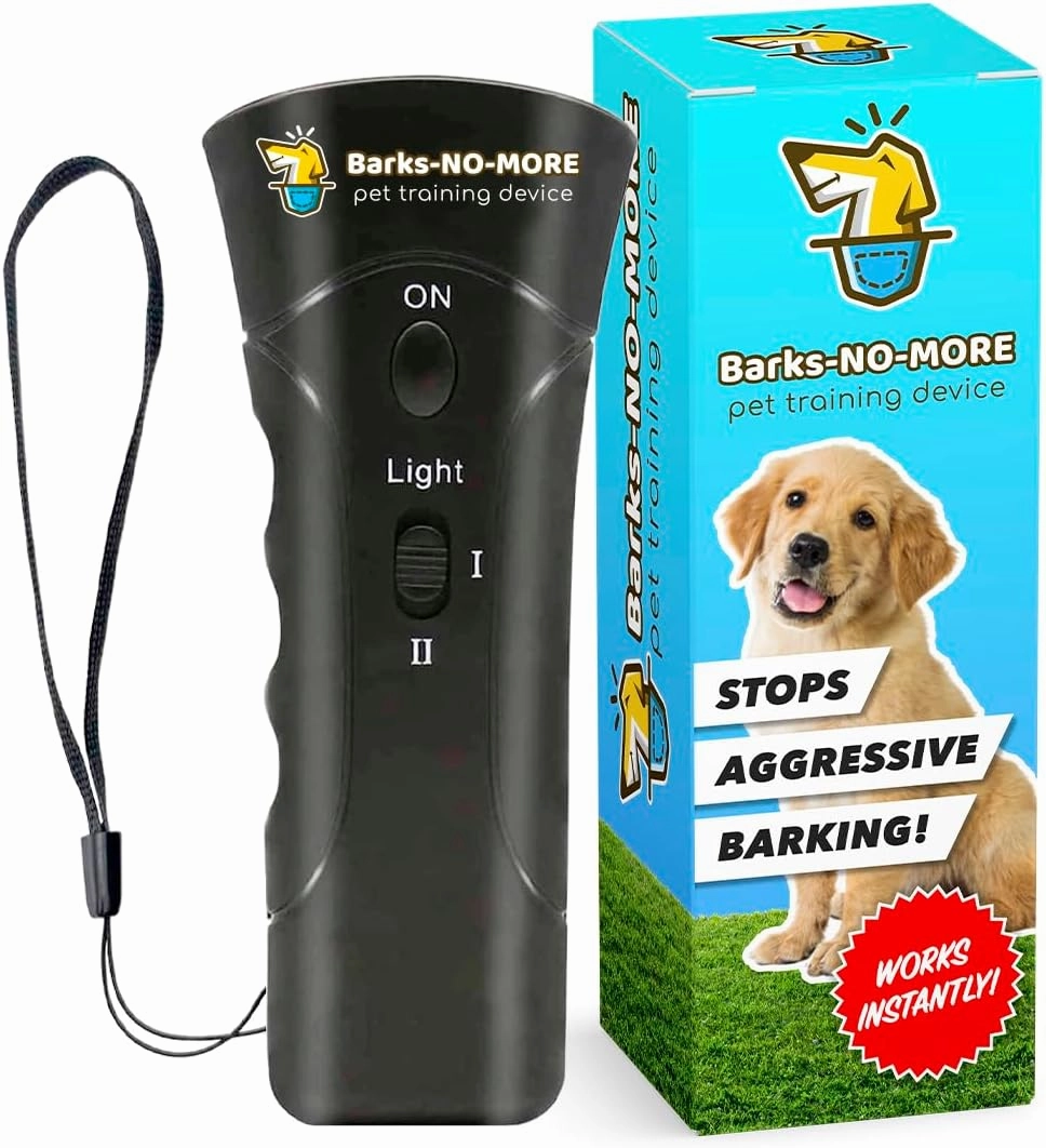 Barks No More Dog Training Device & Bark Deterrent - Stop Barking Without Hurting Your Pet - Just Point & Press!, Black