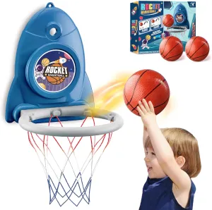 Basketball Hoop Indoor Toys for Kids 3 4 5 Boys: Toddler Basketball Hoop Indoor Wall Mount Basketball Hoop Suction Cup Basketball Hoop Toys for 3 Year Old Boy Gifts for 3-8 Year Old Boys，Blue