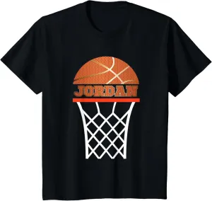 Basketball T-shirt Jordan Custom Name Gift For Boys, Youths T-Shirt