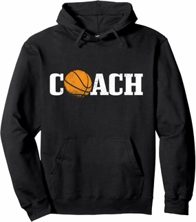 Basketball Coach Bball Player Team Vintage Sports Trainer Pullover Hoodie