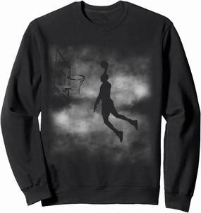 Basketball Dunk Silhouette Sportswear Design Slam Vision Sweatshirt