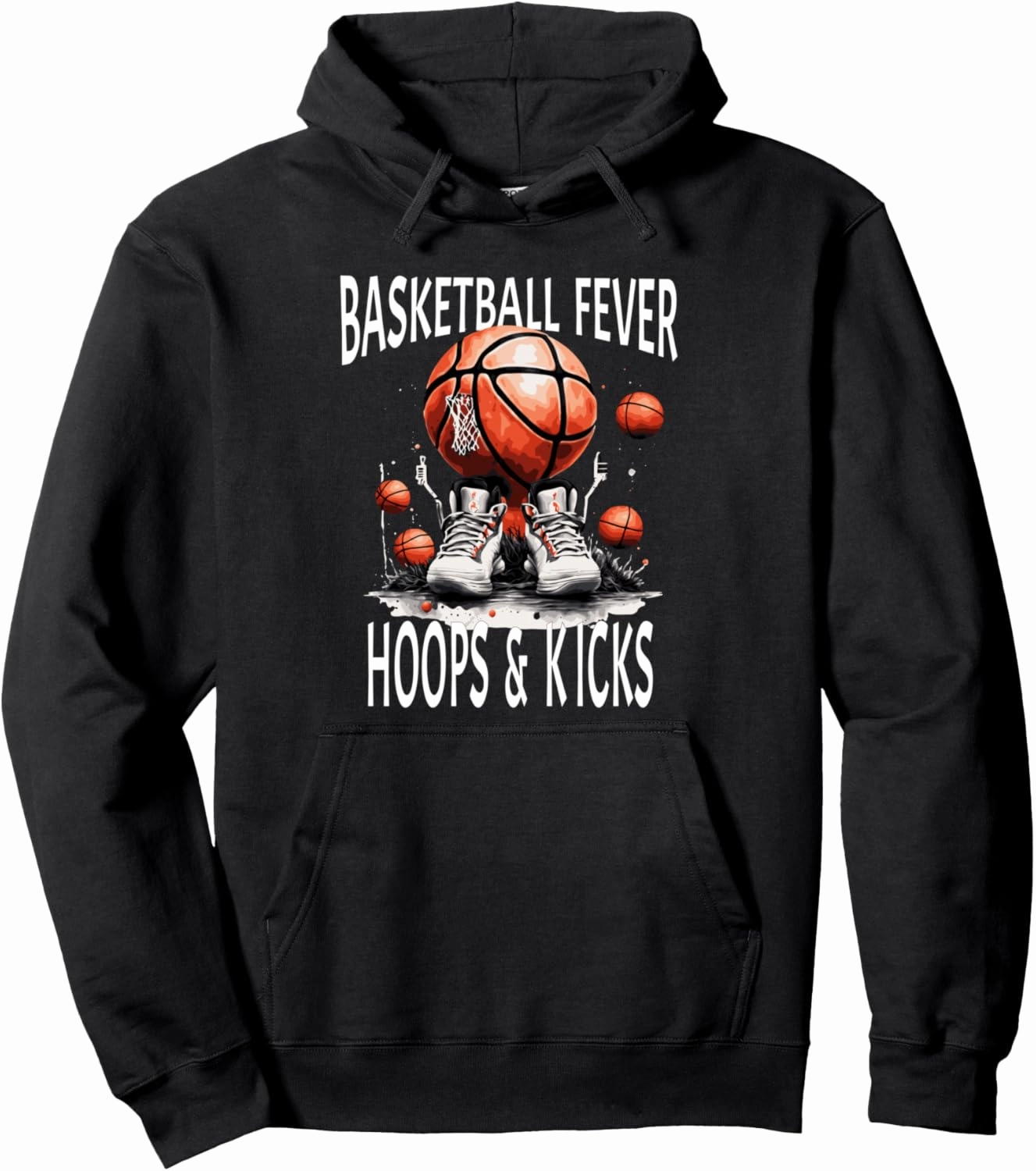 Basketball Fever Hoops and Kicks -Baller, Hoops, Dunks Skids Pullover Hoodie