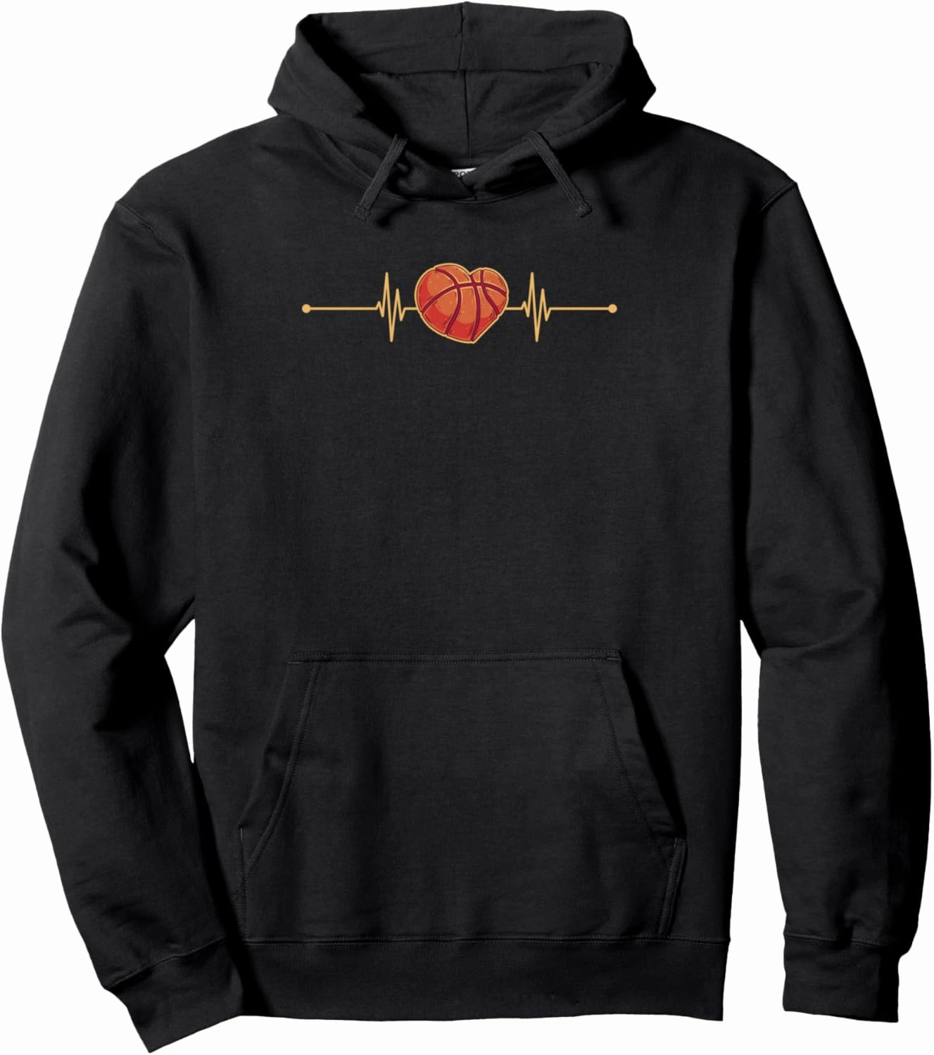 Basketball Heartbeat Dunk Sport Bball Team Player Coach Fan Pullover Hoodie