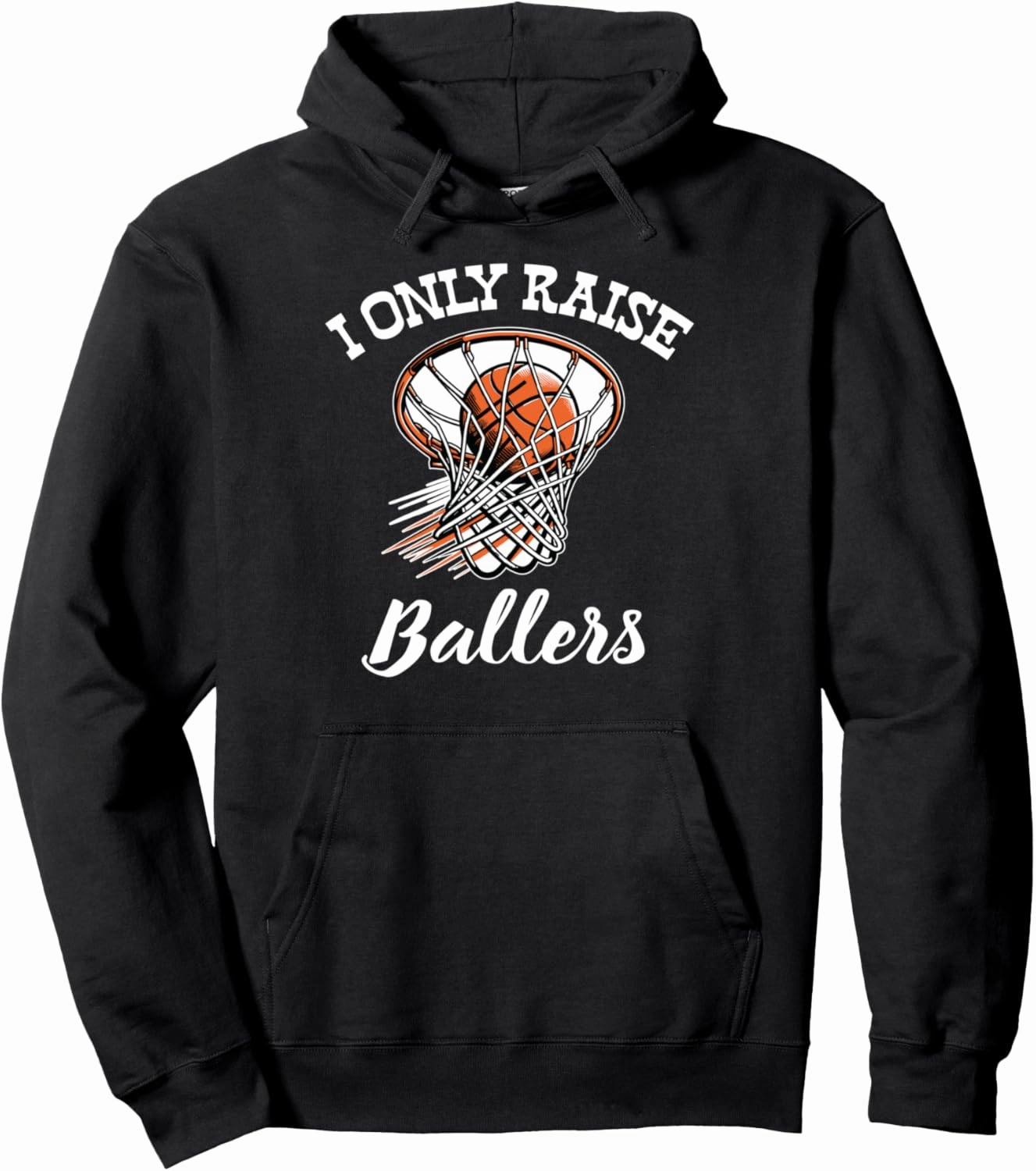 Basketball Hoop Graphic Slam Dunk Sports Fan Design Pullover Hoodie