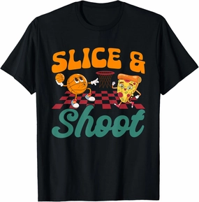 Basketball Pizza Dunk Lovers Food Pizza T-Shirt