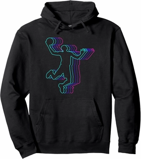 Basketball Silhouette Slam Dunk Basketball Pullover Hoodie