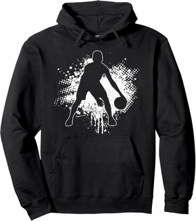 Basketball Vintage Bball Player Trainer Sport Baller Pullover Hoodie