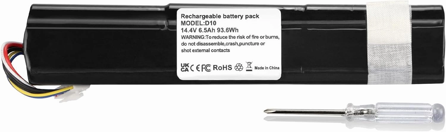 Battery Replacement for Neato D8 D9 D10 Robot Vacuum Cleaner 205-0026 205-0021 205-0023 205-0022 945-0381 945-0382 945-0376 945-0356 945-0366 945-0373 905-0596 905-0559 905-0580 Robotics 14.4V 6500mAh