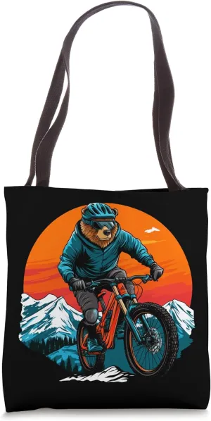 Bear Bike / Biker Bear Tote Bag