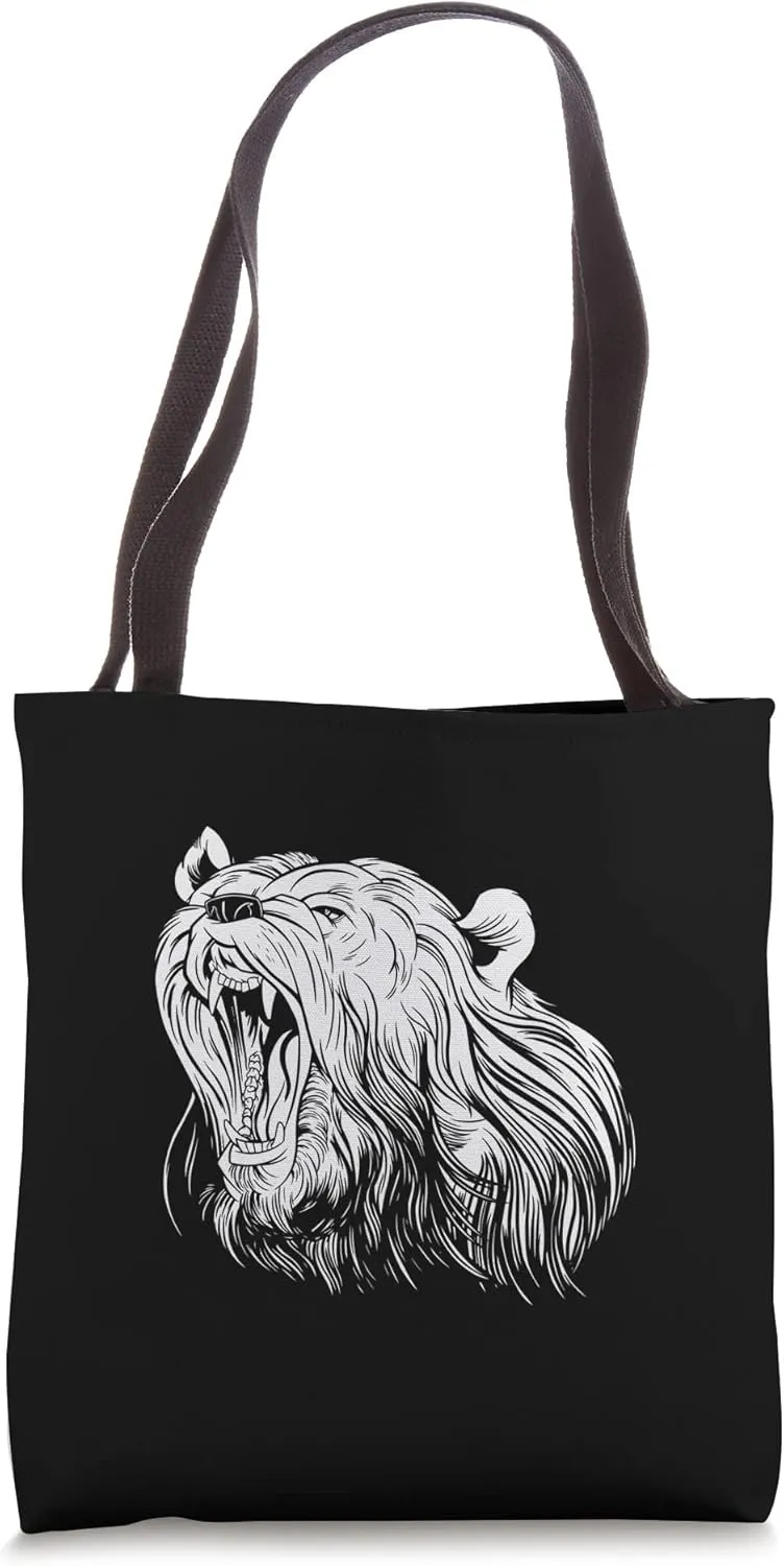 Bear roars wilderness bears gifts Alaska nature brown bear Tote Bag