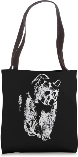 Bear Walking Zoologist Tote Bag