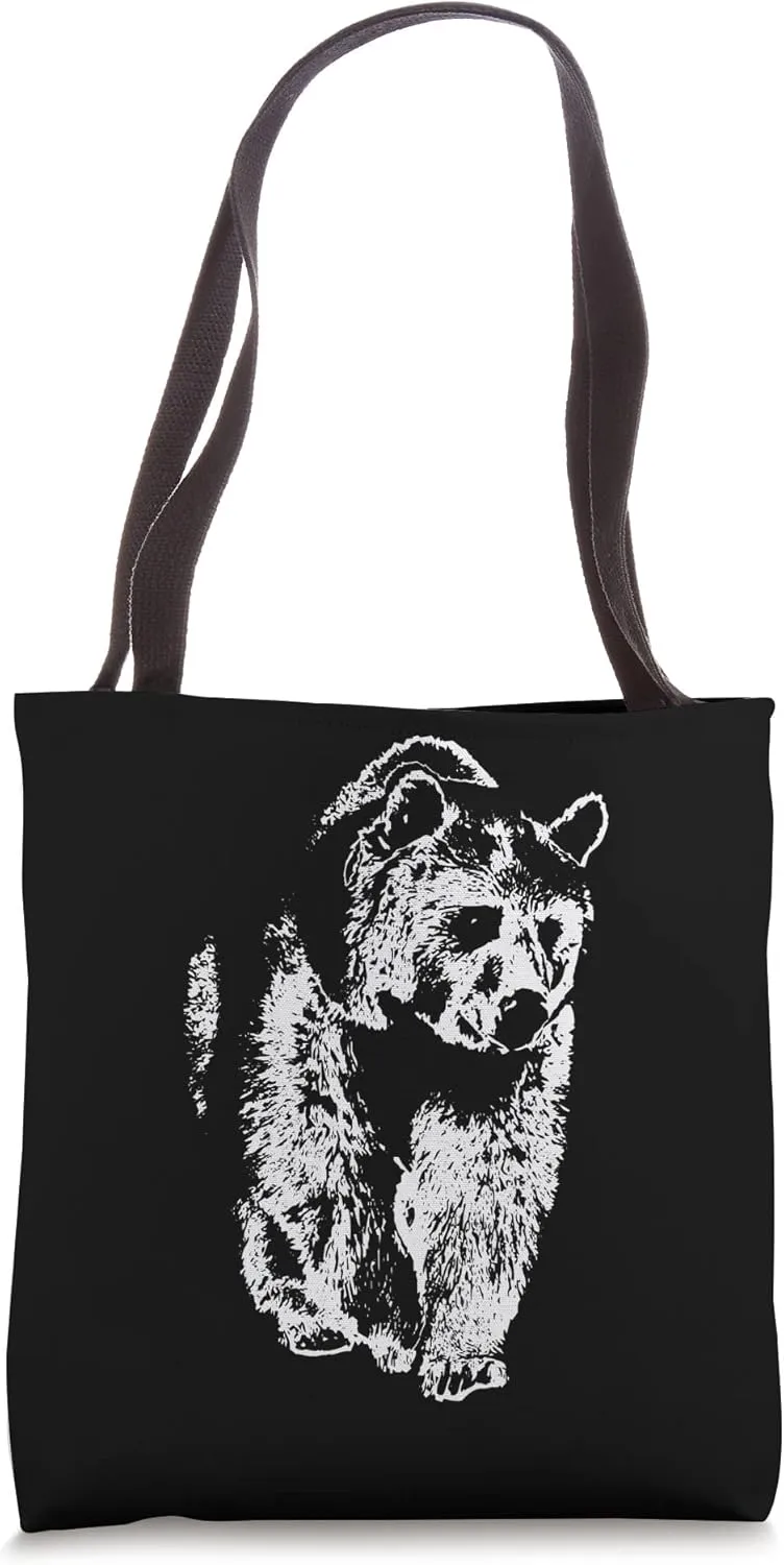 Bear Walking Zoologist Tote Bag