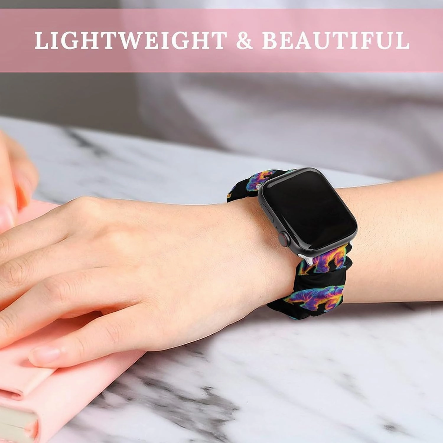 Bear Thermal Imaging Fashion Watch Strap Scrunchies Wristbands Compatible With IWatch Series